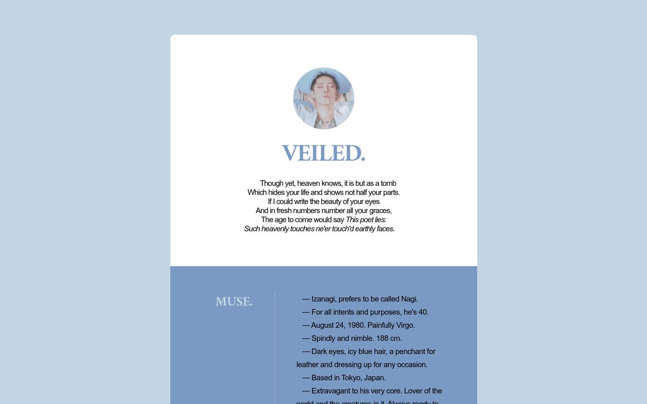 Carrd profile picture for @veiled